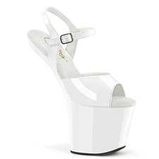 WHITE HEELLESS PF SANDAL8"