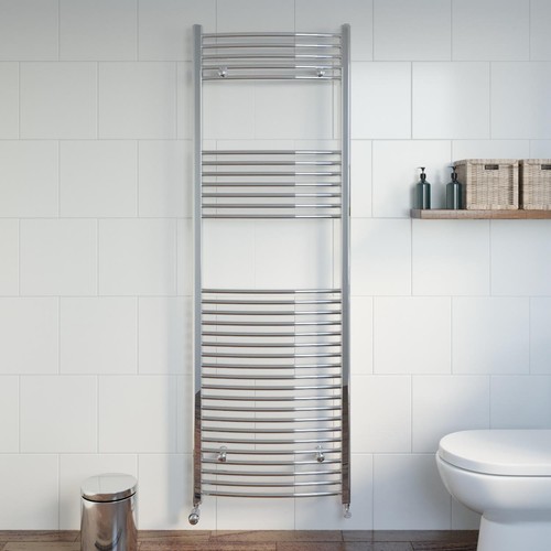 Curved heated towel rail - heated,