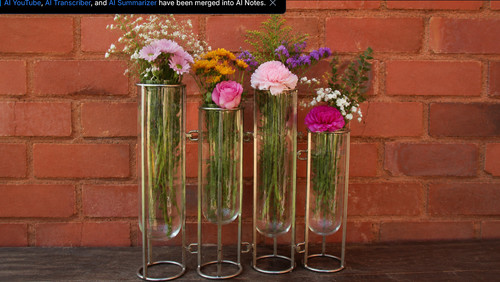 Hinged test tube flower - hinged,