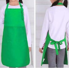 Kids Apron with Pockets, Adjustable, Cooking, Painting Baking Art School 62x46cm