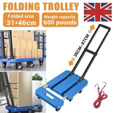 270KG Folding Hand Truck Luggage Dolly Trolley Moving Platform Cart Heavy Duty