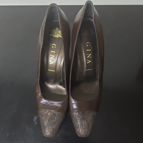 Gina brown leather - leather, heels