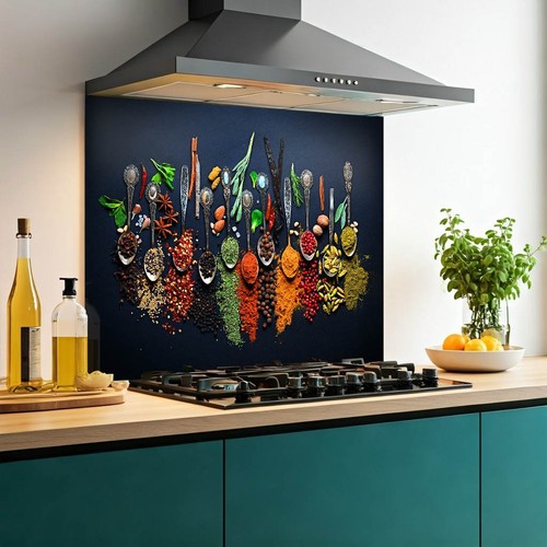 Printed glass kitchen - glass,