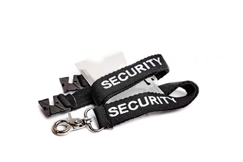 Embroidered security lanyard - security,