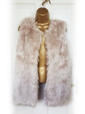 PRIMARK Beige Faux Fur Open