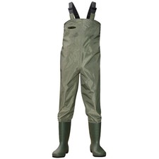 Green Nylon Chest Waders 100% Waterproof Fly Coarse Fishing Muck Wader