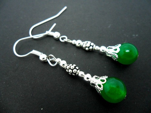 Pair green jade - pair,