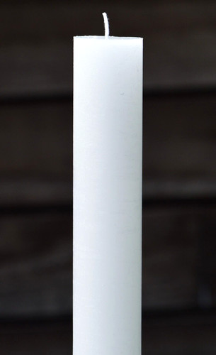 White pillar candle 24inch - white,