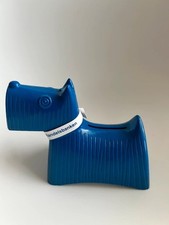 Rare Stig Lindberg ‘Scottie Dog’ Money Bank – Bright Blue, Handelsbanken, Sweden
