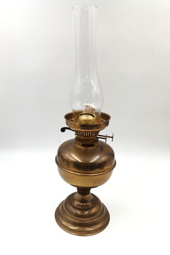 Vintage brass oil lamp - vintage,