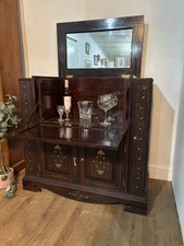 Cocktail Cabinet Brass Inlay