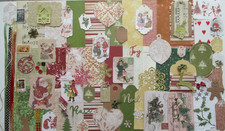 Vintage Christmas Junk Journal Scrapbook die cuts Paper craft kit  - 100+ pieces