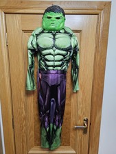 Boys Incredible Hulk Fancy Dress With Mask.  Age 8/9 Years