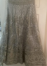 Asian Lehenga Skirt Mint Green and Gold for Weddings and Receptions