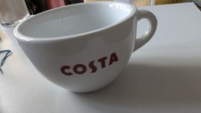 Large Costa Coffee Cup Mug White 2016 Ceramic Chunky 12cm VGC