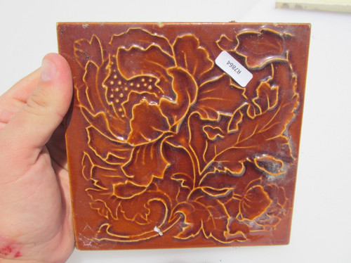 Vintage ceramic tile old - tile,