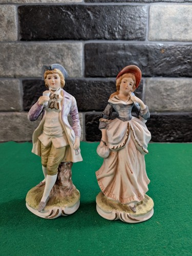 Pair vintage hand painted - pair,