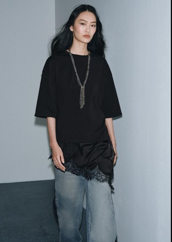 Zara combined contrast lace - zara,