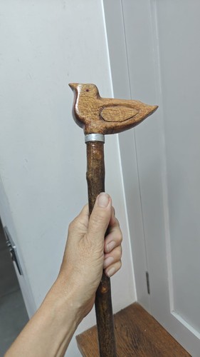 Bird headed wooden walking