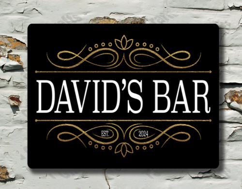 Personalised bar sign plaque - personalised,