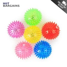 Flashing Up Spike Ball Squeaky Kids Sensory Toy 6.5cm for Indoor and Outdoor Fun