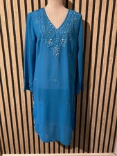 M&S Turquoise Sheer Kaftan