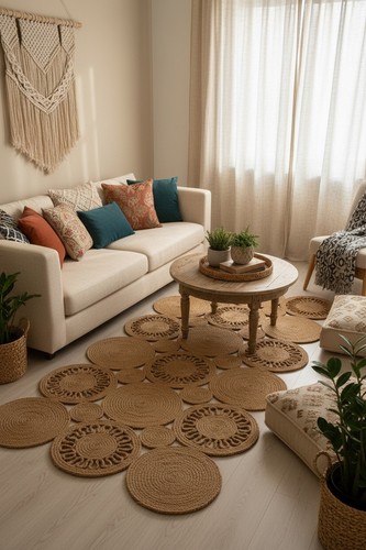 Handmade natural jute rug - handmade, –