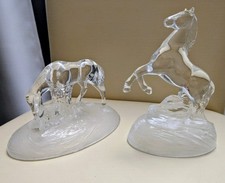 Set of 2 Glass Horse