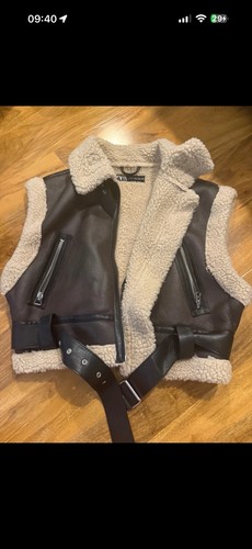 Zara faux shearling gilet - zara,