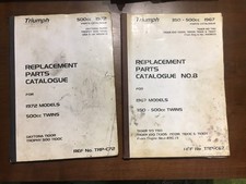 Triumph replacements parts catalogues for T100 R T100C & 350-500 twins