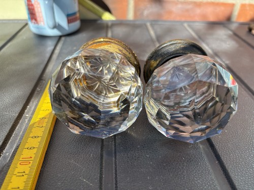 Door knobs pair antique - door,