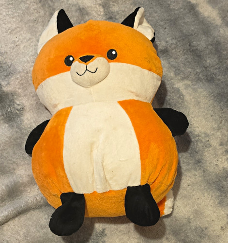Orange white fox plush soft - orange, &