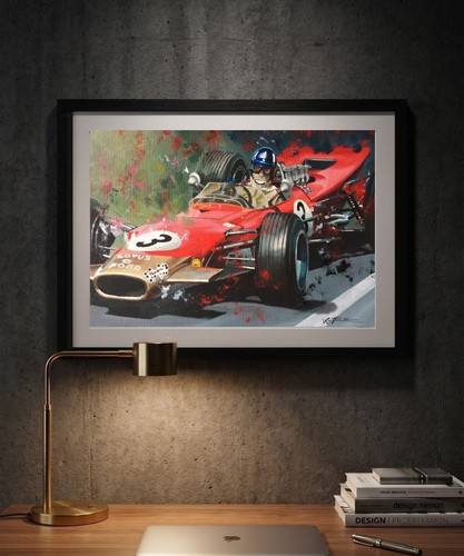 Graham hill art print - art,