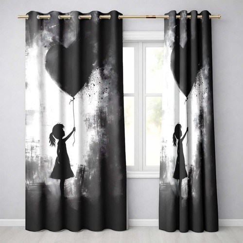Blackout eyelet curtains girl - curtains,