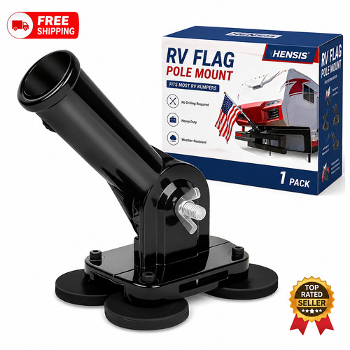 Magnetic flag pole holder - rv,