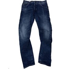 G-STAR Men's Medium Aged Blue Arc Zip 3D Slim Jeans RRP £80