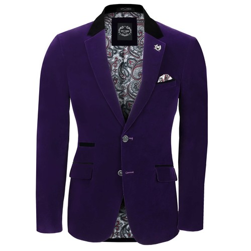 Mens purple velvet vintage - mens,