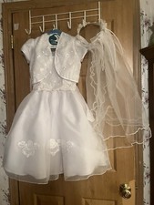 Communion Dress, Crown & Veil