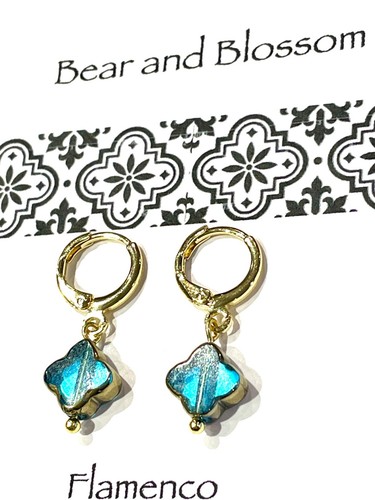 Vivid turquoise glass spanish - turquoise,