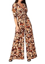 Ladies Palazzo Beige Floral