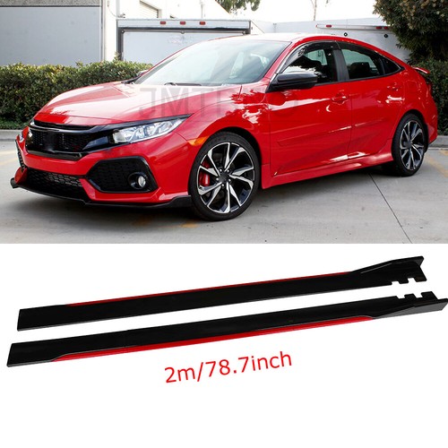 Glossy black side skirts - glossy,