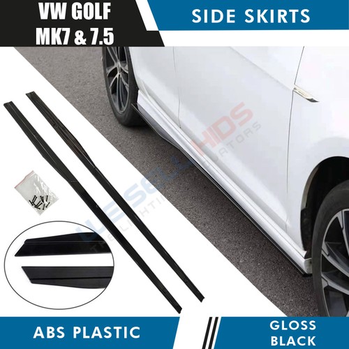 Gloss black side skirt - black,