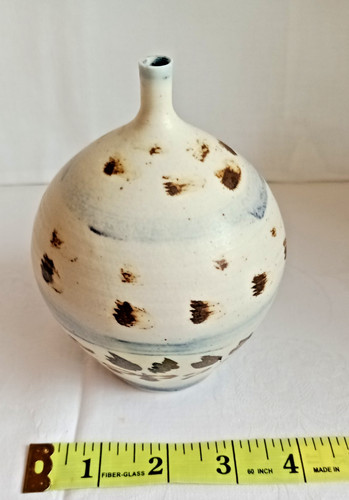 Handmade stoneware bud vase - stoneware,