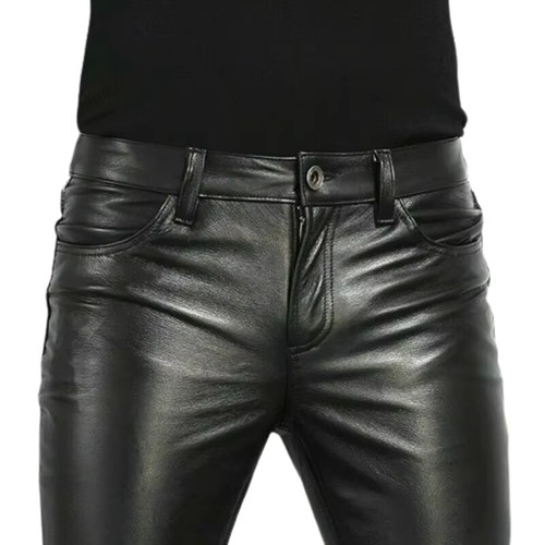 Leather pants men fashion - leather,