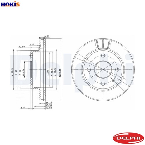 Brake disc bg2367 - disc, ford
