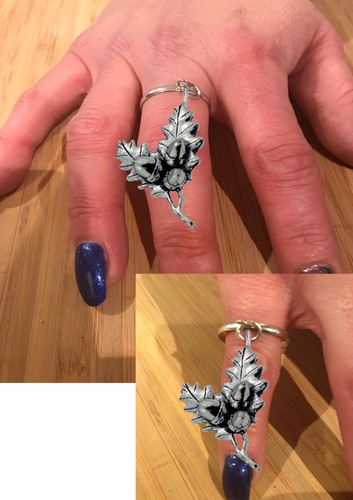 C24 oak leaves pewter on - oak, a