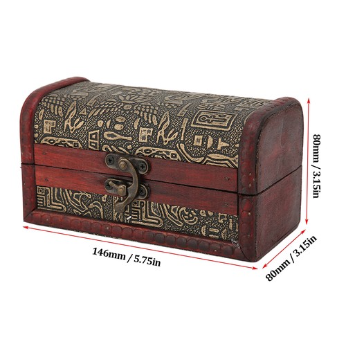 Wooden treasure chest - wooden, retro