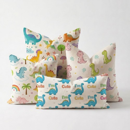 Dinosaur rainbow whimsical - x,