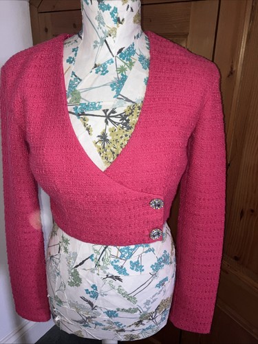 Zara pink boucle cropped - zara,