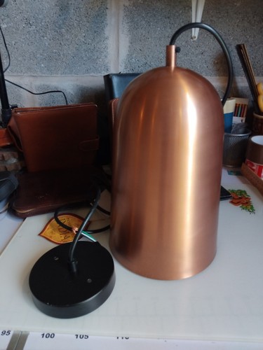 Copper coloured metal ceiling - coloured,